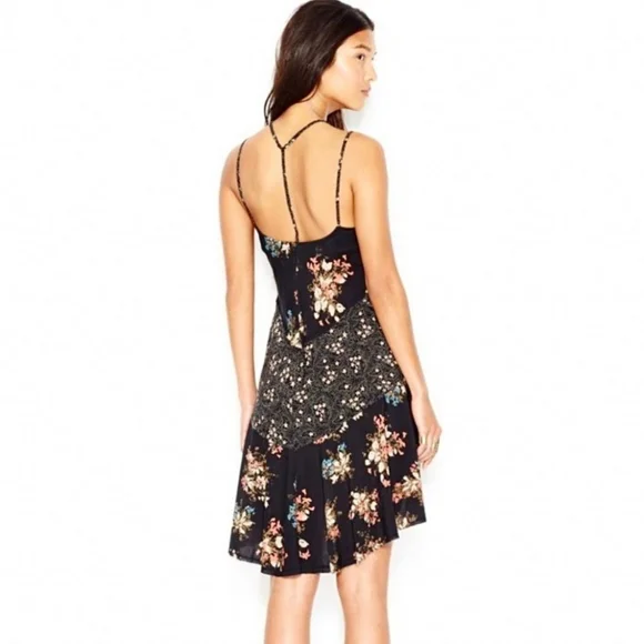 Free People Floral Black Dress Size Small - Picture 2 of 5